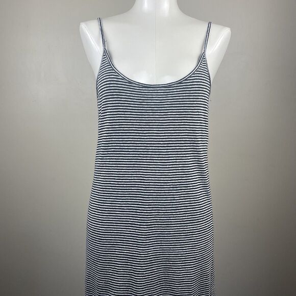 ALC Women’s Size XS Black And White Striped Linen Classic Tank Dress - Picture 2 of 10